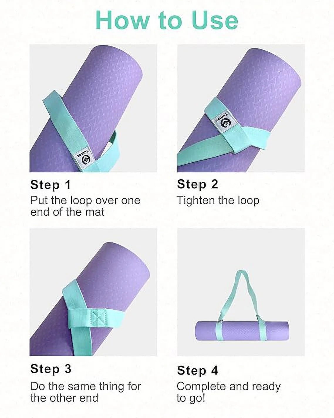 Yoga Mat Holder (Mat Not Incl.), Adjustable Yoga Mat Carrier, Pink