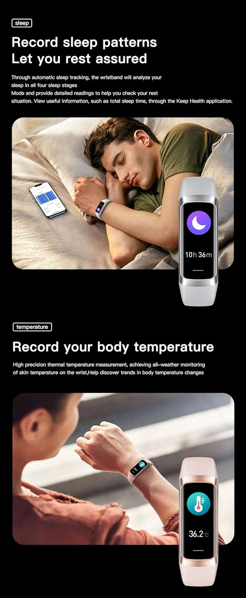 Fitness Trackers for Women Men, Oled Screen Heart Rate Sleep Monitor Step Tracker 25 Sports Modes IP68 Waterproof Smartwatch Activity Tracker, Smart Bracelet Fitness Tracker Watch with Blood Pressure