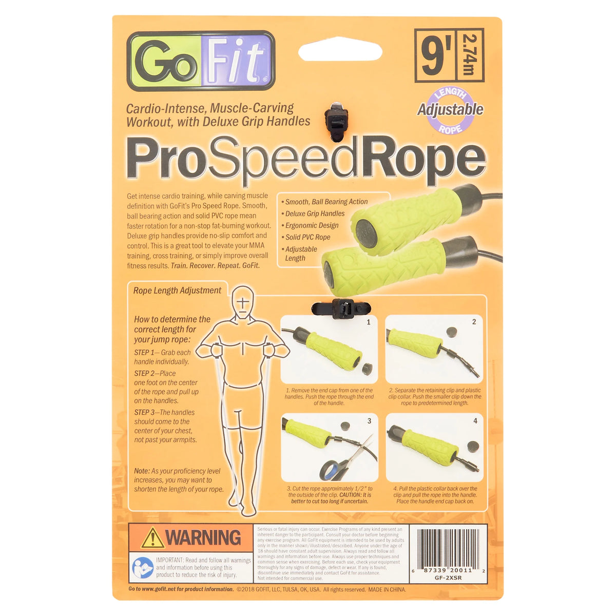 Speed Training Jump Rope with Padded Foam Grips - Adjustable Pro 9Ft Rope, Ball Bearing Movement for Smooth Rotation Ideal for Boxing, Cardio or Endurance Workout